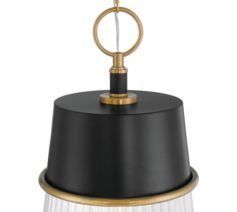 One Light Pendant<br /><span style="color:#4AB0CE;">Entrega: 4-10 dias en USA</span><br /><span style="color:#4AB0CE;font-size:60%;">PREGUNTE POR ENTREGA EN PANAMA</span><br />Collection: Stamford<br />Finish: Dark Matte Black
