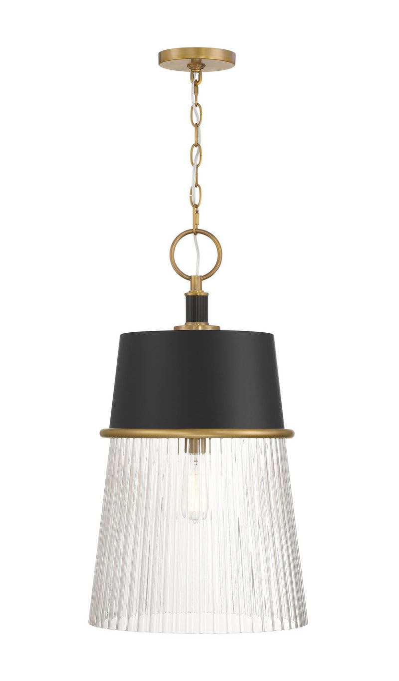 One Light Pendant<br /><span style="color:#4AB0CE;">Entrega: 4-10 dias en USA</span><br /><span style="color:#4AB0CE;font-size:60%;">PREGUNTE POR ENTREGA EN PANAMA</span><br />Collection: Stamford<br />Finish: Dark Matte Black