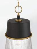 Minka-Lavery - 194-876 - One Light Pendant - Stamford - Dark Matte Black