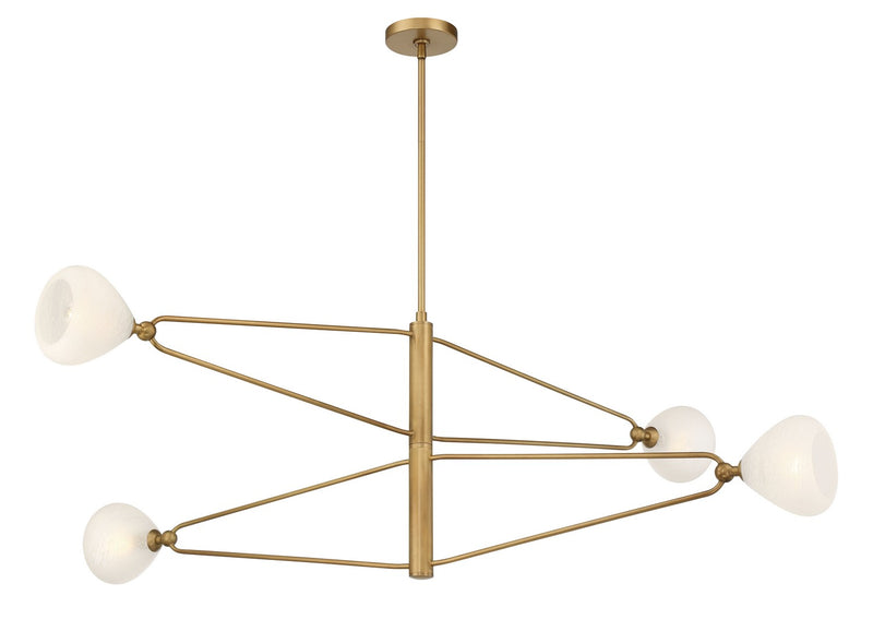 Four Light Chandelier<br /><span style="color:#4AB0CE;">Entrega: 4-10 dias en USA</span><br /><span style="color:#4AB0CE;font-size:60%;">PREGUNTE POR ENTREGA EN PANAMA</span><br />Collection: Orion<br />Finish: Legacy Brass