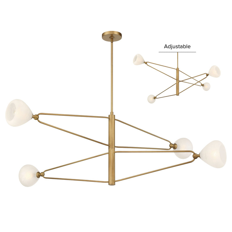 Four Light Chandelier<br /><span style="color:#4AB0CE;">Entrega: 4-10 dias en USA</span><br /><span style="color:#4AB0CE;font-size:60%;">PREGUNTE POR ENTREGA EN PANAMA</span><br />Collection: Orion<br />Finish: Legacy Brass