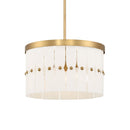 Three Light Convertible Semi-Flush<br /><span style="color:#4AB0CE;">Entrega: 4-10 dias en USA</span><br /><span style="color:#4AB0CE;font-size:60%;">PREGUNTE POR ENTREGA EN PANAMA</span><br />Collection: Coronelle<br />Finish: Legacy Brass