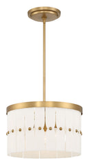 Three Light Convertible Semi-Flush<br /><span style="color:#4AB0CE;">Entrega: 4-10 dias en USA</span><br /><span style="color:#4AB0CE;font-size:60%;">PREGUNTE POR ENTREGA EN PANAMA</span><br />Collection: Coronelle<br />Finish: Legacy Brass