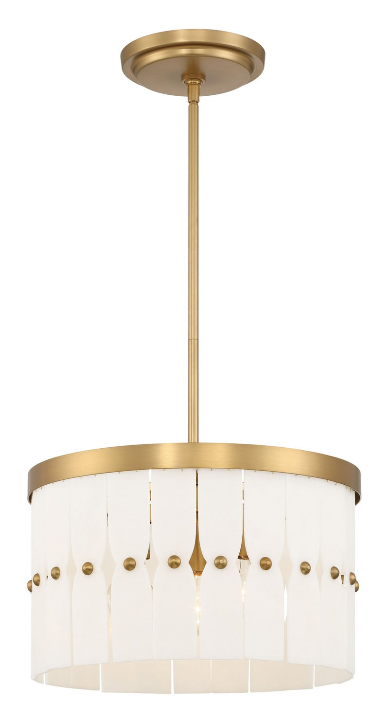 Three Light Convertible Semi-Flush<br /><span style="color:#4AB0CE;">Entrega: 4-10 dias en USA</span><br /><span style="color:#4AB0CE;font-size:60%;">PREGUNTE POR ENTREGA EN PANAMA</span><br />Collection: Coronelle<br />Finish: Legacy Brass