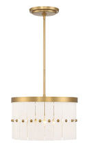Three Light Convertible Semi-Flush<br /><span style="color:#4AB0CE;">Entrega: 4-10 dias en USA</span><br /><span style="color:#4AB0CE;font-size:60%;">PREGUNTE POR ENTREGA EN PANAMA</span><br />Collection: Coronelle<br />Finish: Legacy Brass