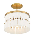 Three Light Convertible Semi-Flush<br /><span style="color:#4AB0CE;">Entrega: 4-10 dias en USA</span><br /><span style="color:#4AB0CE;font-size:60%;">PREGUNTE POR ENTREGA EN PANAMA</span><br />Collection: Coronelle<br />Finish: Legacy Brass