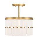 Three Light Convertible Semi-Flush<br /><span style="color:#4AB0CE;">Entrega: 4-10 dias en USA</span><br /><span style="color:#4AB0CE;font-size:60%;">PREGUNTE POR ENTREGA EN PANAMA</span><br />Collection: Coronelle<br />Finish: Legacy Brass