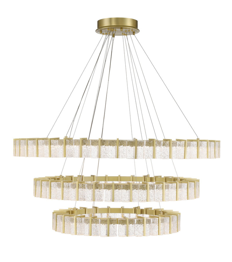 LED Chandelier<br /><span style="color:#4AB0CE;">Entrega: 4-10 dias en USA</span><br /><span style="color:#4AB0CE;font-size:60%;">PREGUNTE POR ENTREGA EN PANAMA</span><br />Collection: Sevryn<br />Finish: Soft Brass