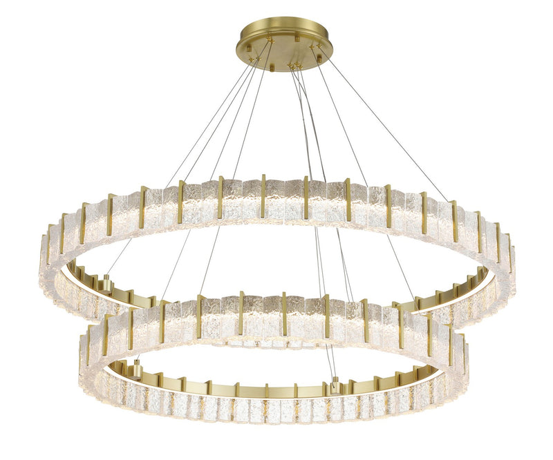 LED Chandelier<br /><span style="color:#4AB0CE;">Entrega: 4-5 semanas en USA</span><br /><span style="color:#4AB0CE;font-size:60%;">PREGUNTE POR ENTREGA EN PANAMA</span><br />Collection: Sevryn<br />Finish: Soft Brass