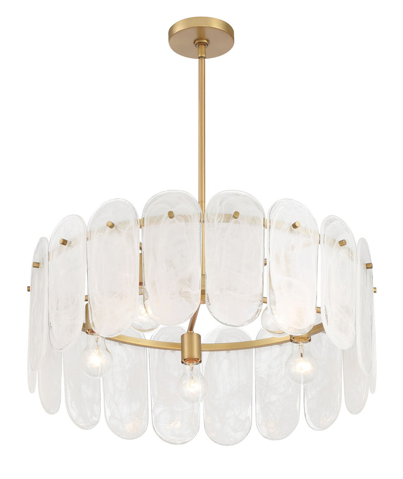 Five Light Pendant<br /><span style="color:#4AB0CE;">Entrega: 4-10 dias en USA</span><br /><span style="color:#4AB0CE;font-size:60%;">PREGUNTE POR ENTREGA EN PANAMA</span><br />Collection: Oldmill<br />Finish: Legacy Brass