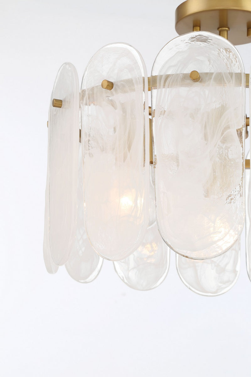 Three Light Semi Flush Mount<br /><span style="color:#4AB0CE;">Entrega: 11-12 semanas en USA</span><br /><span style="color:#4AB0CE;font-size:60%;">PREGUNTE POR ENTREGA EN PANAMA</span><br />Collection: Oldmill<br />Finish: Legacy Brass