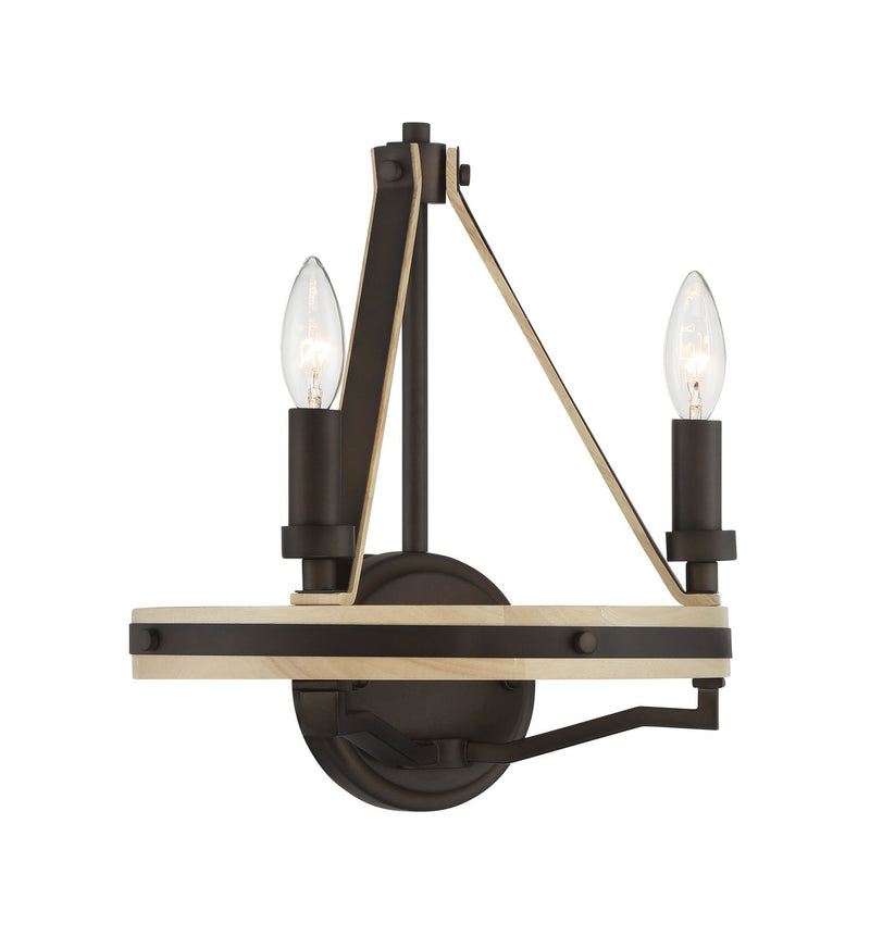 Two Light Wall Sconce<br /><span style="color:#4AB0CE;">Entrega: 4-10 dias en USA</span><br /><span style="color:#4AB0CE;font-size:60%;">PREGUNTE POR ENTREGA EN PANAMA</span><br />Collection: Sonoma<br />Finish: Dark Bronze