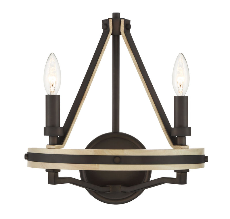 Two Light Wall Sconce<br /><span style="color:#4AB0CE;">Entrega: 4-10 dias en USA</span><br /><span style="color:#4AB0CE;font-size:60%;">PREGUNTE POR ENTREGA EN PANAMA</span><br />Collection: Sonoma<br />Finish: Dark Bronze