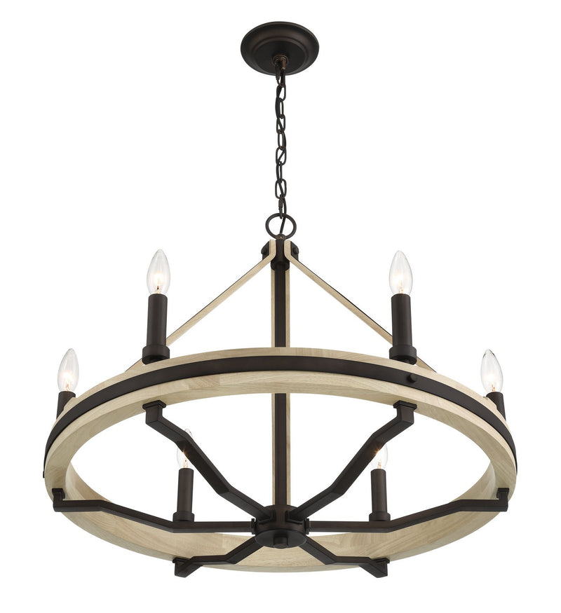 Six Light Chandelier<br /><span style="color:#4AB0CE;">Entrega: 4-10 dias en USA</span><br /><span style="color:#4AB0CE;font-size:60%;">PREGUNTE POR ENTREGA EN PANAMA</span><br />Collection: Sonoma<br />Finish: Dark Bronze
