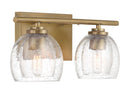 Two Light Vanity<br /><span style="color:#4AB0CE;">Entrega: 3-4 semanas en USA</span><br /><span style="color:#4AB0CE;font-size:60%;">PREGUNTE POR ENTREGA EN PANAMA</span><br />Collection: Glint<br />Finish: Legacy Brass