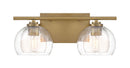 Two Light Vanity<br /><span style="color:#4AB0CE;">Entrega: 3-4 semanas en USA</span><br /><span style="color:#4AB0CE;font-size:60%;">PREGUNTE POR ENTREGA EN PANAMA</span><br />Collection: Glint<br />Finish: Legacy Brass
