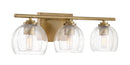 Three Light Vanity<br /><span style="color:#4AB0CE;">Entrega: 4-10 dias en USA</span><br /><span style="color:#4AB0CE;font-size:60%;">PREGUNTE POR ENTREGA EN PANAMA</span><br />Collection: Glint<br />Finish: Legacy Brass