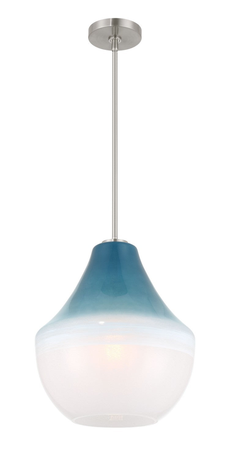 One Light Pendant<br /><span style="color:#4AB0CE;">Entrega: 4-10 dias en USA</span><br /><span style="color:#4AB0CE;font-size:60%;">PREGUNTE POR ENTREGA EN PANAMA</span><br />Collection: Pacific<br />Finish: Brushed Nickel