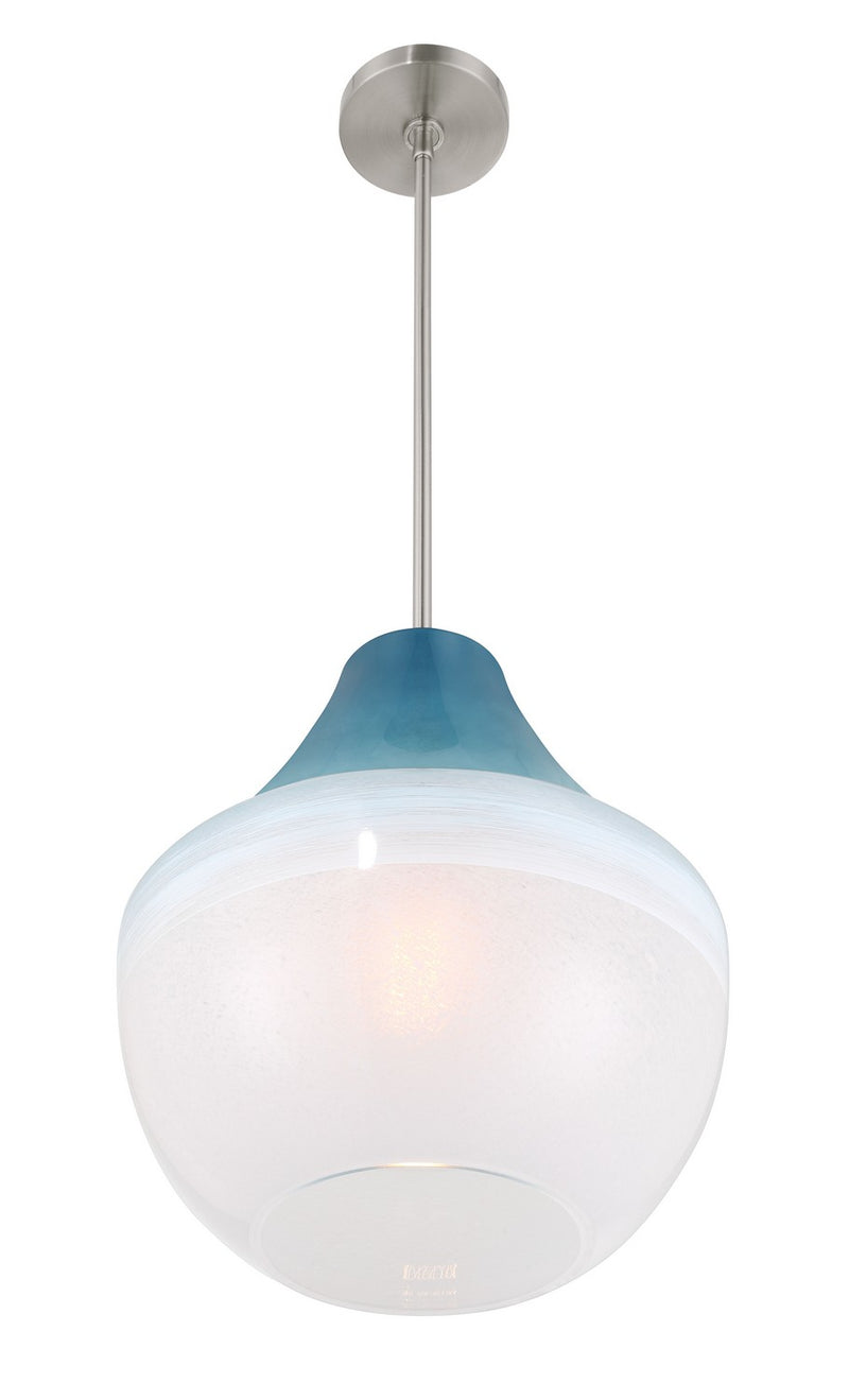 One Light Pendant<br /><span style="color:#4AB0CE;">Entrega: 4-10 dias en USA</span><br /><span style="color:#4AB0CE;font-size:60%;">PREGUNTE POR ENTREGA EN PANAMA</span><br />Collection: Pacific<br />Finish: Brushed Nickel