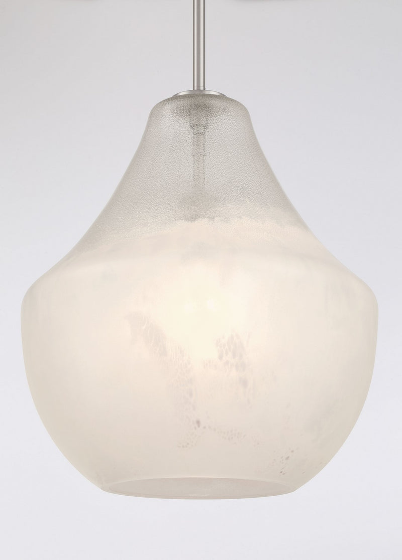 One Light Pendant<br /><span style="color:#4AB0CE;">Entrega: 4-10 dias en USA</span><br /><span style="color:#4AB0CE;font-size:60%;">PREGUNTE POR ENTREGA EN PANAMA</span><br />Collection: Pacific<br />Finish: Brushed Nickel