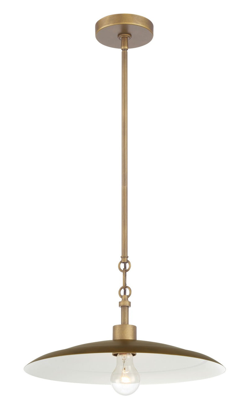 One Light Pendant<br /><span style="color:#4AB0CE;">Entrega: 15-16 semanas en USA</span><br /><span style="color:#4AB0CE;font-size:60%;">PREGUNTE POR ENTREGA EN PANAMA</span><br />Collection: York<br />Finish: Natural Brass