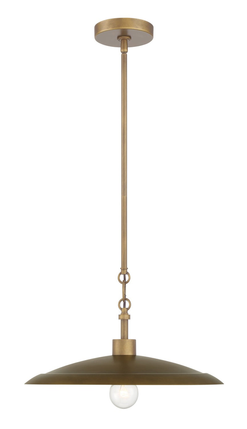 One Light Pendant<br /><span style="color:#4AB0CE;">Entrega: 15-16 semanas en USA</span><br /><span style="color:#4AB0CE;font-size:60%;">PREGUNTE POR ENTREGA EN PANAMA</span><br />Collection: York<br />Finish: Natural Brass