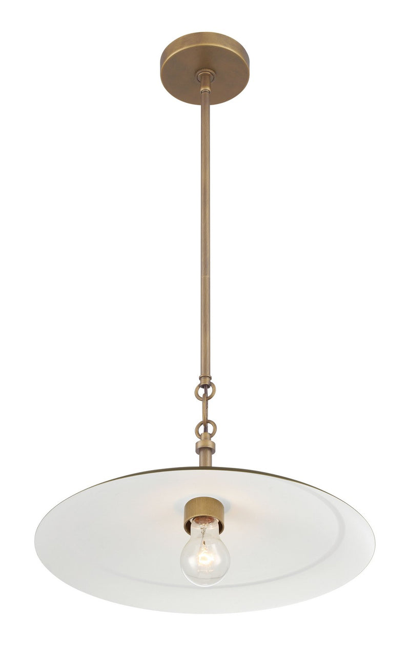 One Light Pendant<br /><span style="color:#4AB0CE;">Entrega: 15-16 semanas en USA</span><br /><span style="color:#4AB0CE;font-size:60%;">PREGUNTE POR ENTREGA EN PANAMA</span><br />Collection: York<br />Finish: Natural Brass