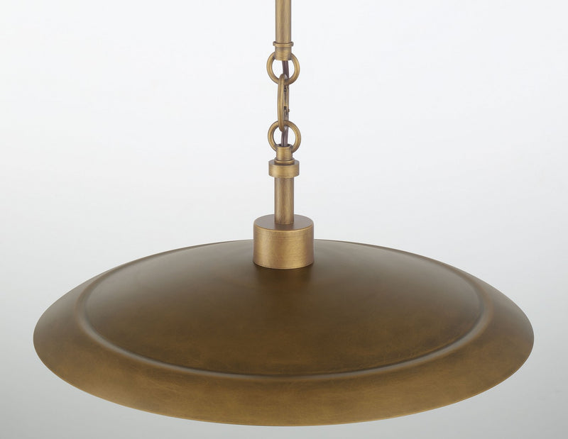 One Light Pendant<br /><span style="color:#4AB0CE;">Entrega: 15-16 semanas en USA</span><br /><span style="color:#4AB0CE;font-size:60%;">PREGUNTE POR ENTREGA EN PANAMA</span><br />Collection: York<br />Finish: Natural Brass