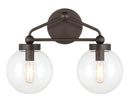 Two Light Vanity<br /><span style="color:#4AB0CE;">Entrega: 4-10 dias en USA</span><br /><span style="color:#4AB0CE;font-size:60%;">PREGUNTE POR ENTREGA EN PANAMA</span><br />Collection: Stella<br />Finish: Dark Bronze