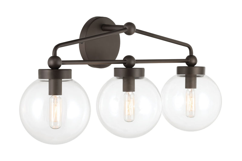 Three Light Vanity<br /><span style="color:#4AB0CE;">Entrega: 4-10 dias en USA</span><br /><span style="color:#4AB0CE;font-size:60%;">PREGUNTE POR ENTREGA EN PANAMA</span><br />Collection: Stella<br />Finish: Dark Bronze