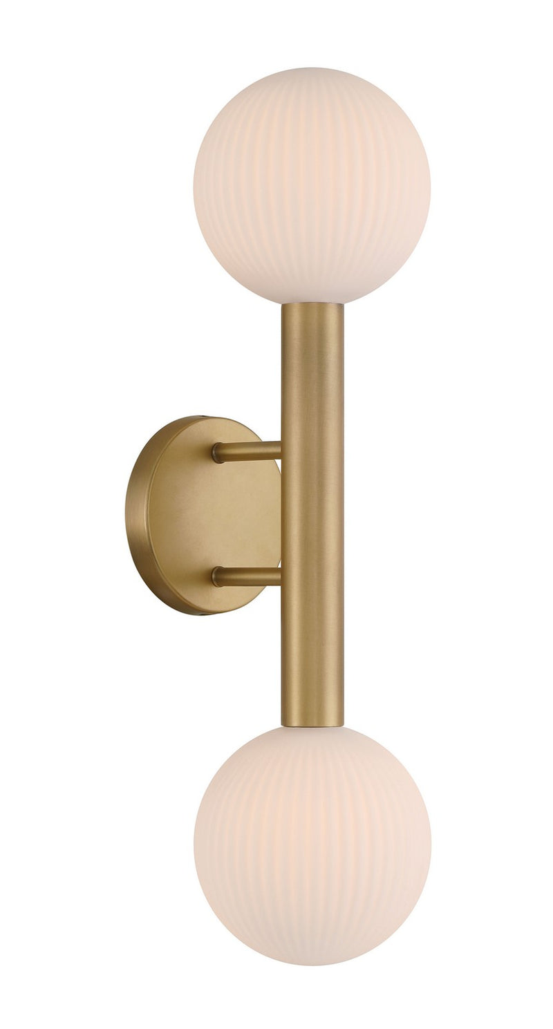 Two Light Wall Sconce<br /><span style="color:#4AB0CE;">Entrega: 4-10 dias en USA</span><br /><span style="color:#4AB0CE;font-size:60%;">PREGUNTE POR ENTREGA EN PANAMA</span><br />Collection: Fenton<br />Finish: Legacy Brass