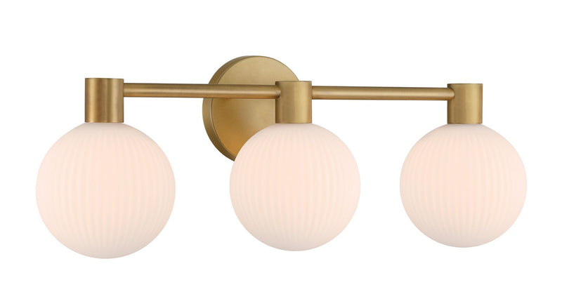 Three Light Vanity<br /><span style="color:#4AB0CE;">Entrega: 1-2 semanas en USA</span><br /><span style="color:#4AB0CE;font-size:60%;">PREGUNTE POR ENTREGA EN PANAMA</span><br />Collection: Fenton<br />Finish: Legacy Brass