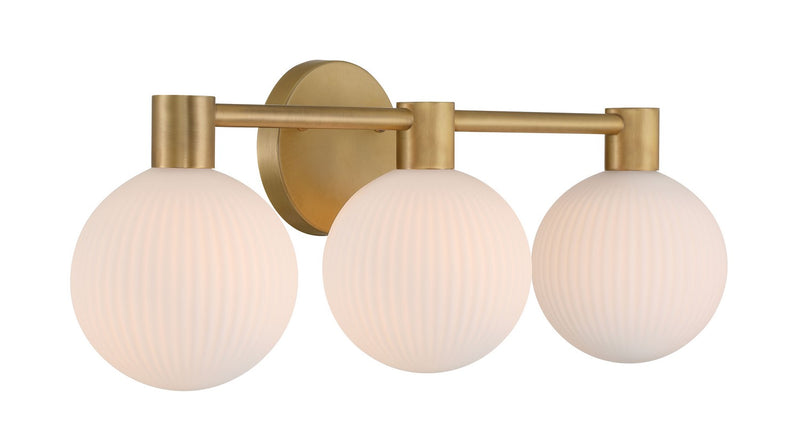 Three Light Vanity<br /><span style="color:#4AB0CE;">Entrega: 4-10 dias en USA</span><br /><span style="color:#4AB0CE;font-size:60%;">PREGUNTE POR ENTREGA EN PANAMA</span><br />Collection: Fenton<br />Finish: Legacy Brass