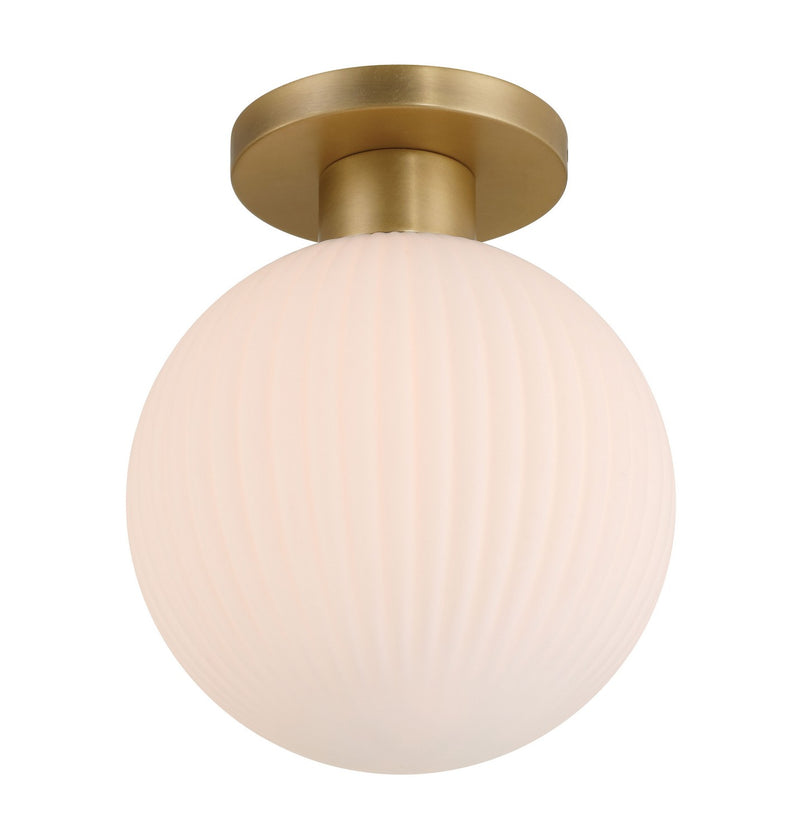 One Light Flush Mount<br /><span style="color:#4AB0CE;">Entrega: 4-10 dias en USA</span><br /><span style="color:#4AB0CE;font-size:60%;">PREGUNTE POR ENTREGA EN PANAMA</span><br />Collection: Fenton<br />Finish: Legacy Brass