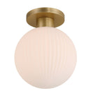 One Light Flush Mount<br /><span style="color:#4AB0CE;">Entrega: 12-13 semanas en USA</span><br /><span style="color:#4AB0CE;font-size:60%;">PREGUNTE POR ENTREGA EN PANAMA</span><br />Collection: Fenton<br />Finish: Legacy Brass