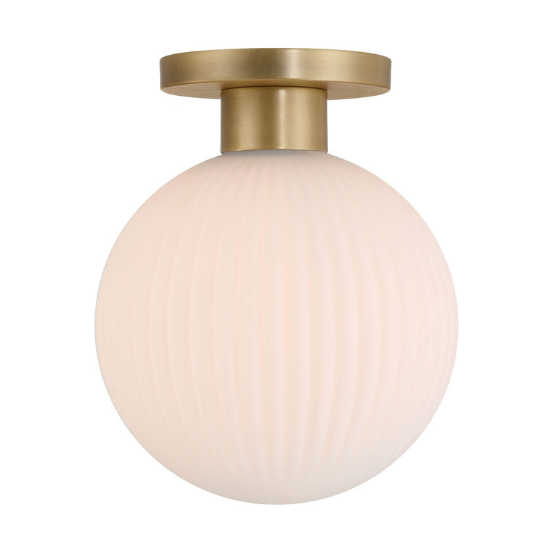 One Light Flush Mount<br /><span style="color:#4AB0CE;">Entrega: 4-10 dias en USA</span><br /><span style="color:#4AB0CE;font-size:60%;">PREGUNTE POR ENTREGA EN PANAMA</span><br />Collection: Fenton<br />Finish: Legacy Brass
