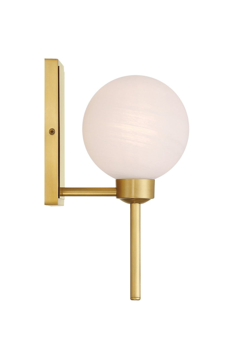 One Light Vanity<br /><span style="color:#4AB0CE;">Entrega: 4-10 dias en USA</span><br /><span style="color:#4AB0CE;font-size:60%;">PREGUNTE POR ENTREGA EN PANAMA</span><br />Collection: Mooncrest<br />Finish: Legacy Brass