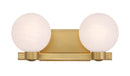 Two Light Vanity<br /><span style="color:#4AB0CE;">Entrega: 4-10 dias en USA</span><br /><span style="color:#4AB0CE;font-size:60%;">PREGUNTE POR ENTREGA EN PANAMA</span><br />Collection: Mooncrest<br />Finish: Legacy Brass