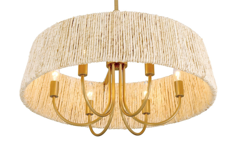 Minka-Lavery - 3605-732 - Six Light Pendant - Hellia - Legacy Brass