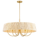 Six Light Pendant<br /><span style="color:#4AB0CE;">Entrega: 4-10 dias en USA</span><br /><span style="color:#4AB0CE;font-size:60%;">PREGUNTE POR ENTREGA EN PANAMA</span><br />Collection: Hellia<br />Finish: Legacy Brass