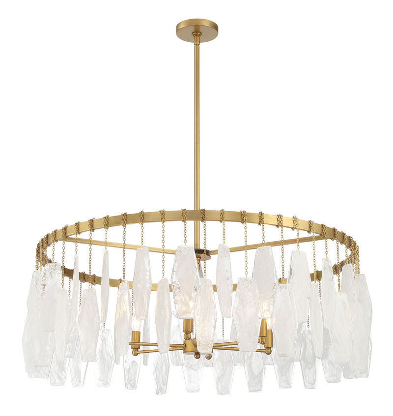 Six Light Pendant<br /><span style="color:#4AB0CE;">Entrega: 4-10 dias en USA</span><br /><span style="color:#4AB0CE;font-size:60%;">PREGUNTE POR ENTREGA EN PANAMA</span><br />Collection: Willow<br />Finish: Legacy Brass