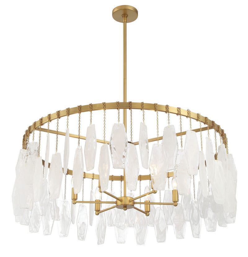 Six Light Pendant<br /><span style="color:#4AB0CE;">Entrega: 4-10 dias en USA</span><br /><span style="color:#4AB0CE;font-size:60%;">PREGUNTE POR ENTREGA EN PANAMA</span><br />Collection: Willow<br />Finish: Legacy Brass