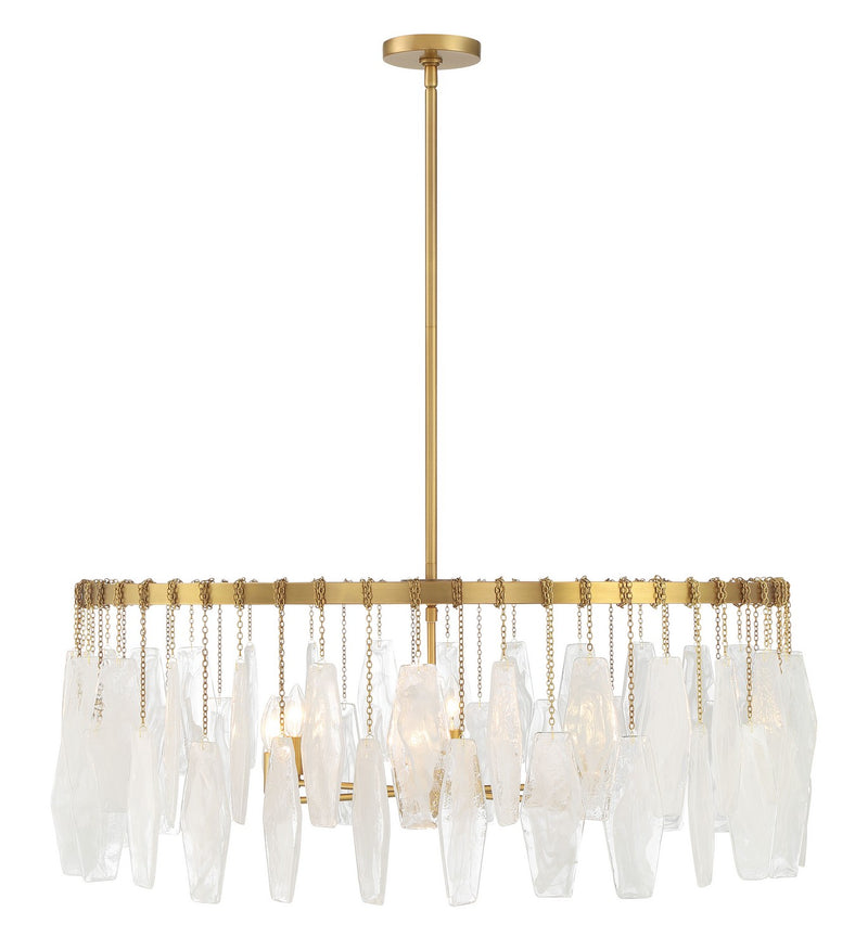 Six Light Pendant<br /><span style="color:#4AB0CE;">Entrega: 4-10 dias en USA</span><br /><span style="color:#4AB0CE;font-size:60%;">PREGUNTE POR ENTREGA EN PANAMA</span><br />Collection: Willow<br />Finish: Legacy Brass