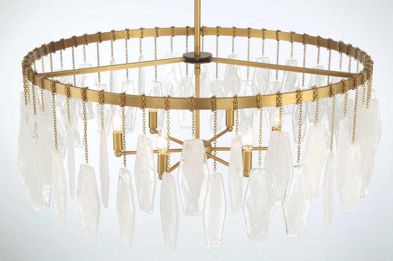 Six Light Pendant<br /><span style="color:#4AB0CE;">Entrega: 4-10 dias en USA</span><br /><span style="color:#4AB0CE;font-size:60%;">PREGUNTE POR ENTREGA EN PANAMA</span><br />Collection: Willow<br />Finish: Legacy Brass