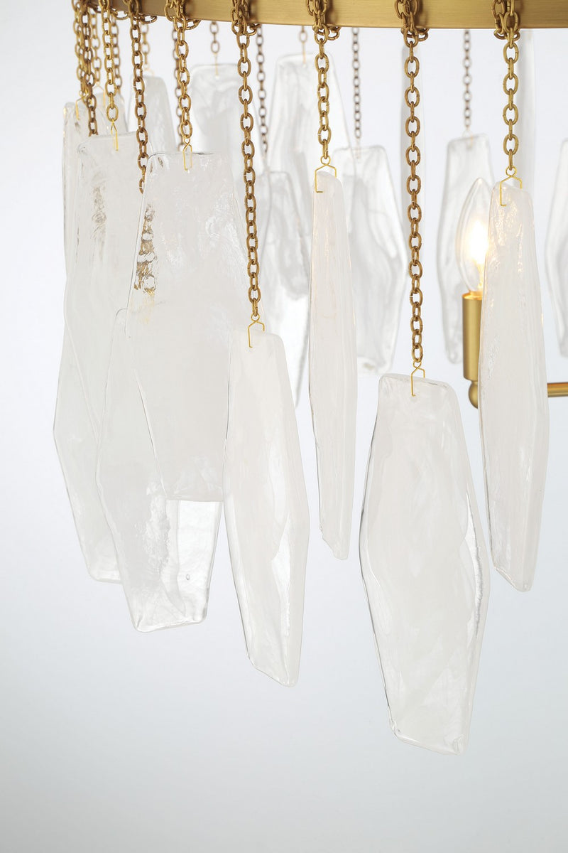 Six Light Pendant<br /><span style="color:#4AB0CE;">Entrega: 4-10 dias en USA</span><br /><span style="color:#4AB0CE;font-size:60%;">PREGUNTE POR ENTREGA EN PANAMA</span><br />Collection: Willow<br />Finish: Legacy Brass