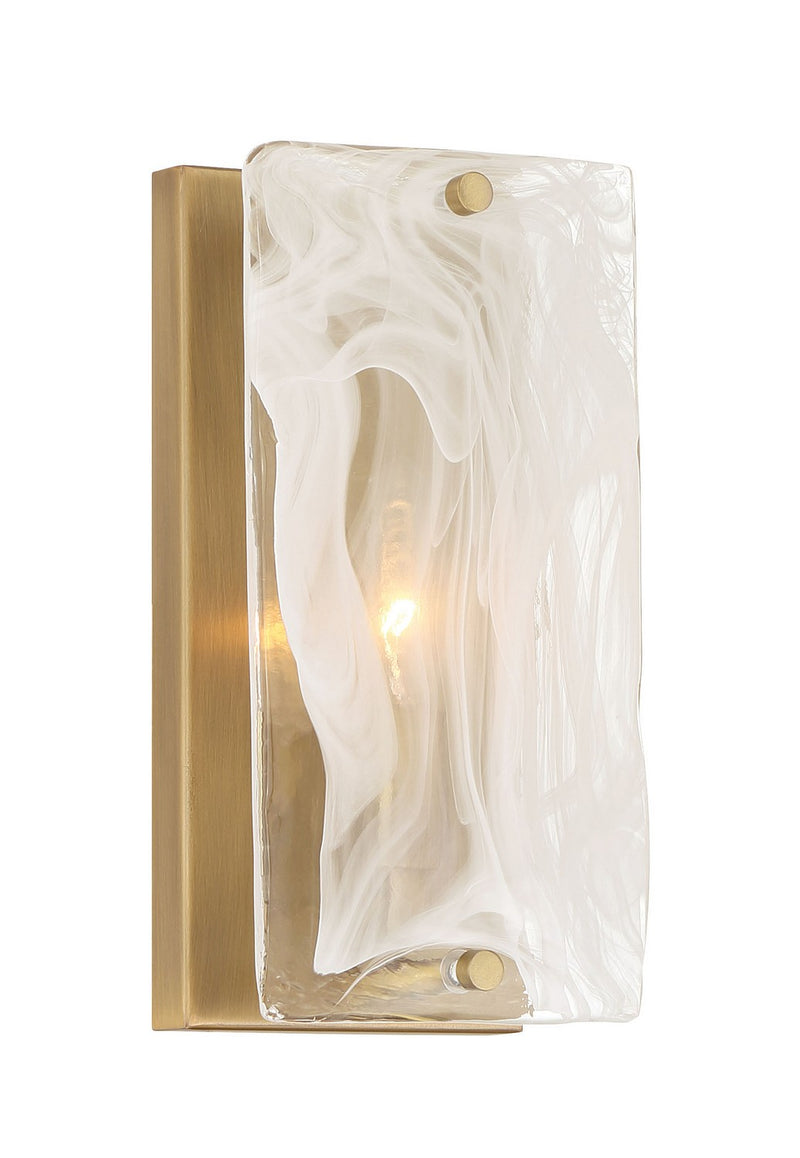One Light Wall Sconce<br /><span style="color:#4AB0CE;">Entrega: 4-10 dias en USA</span><br /><span style="color:#4AB0CE;font-size:60%;">PREGUNTE POR ENTREGA EN PANAMA</span><br />Collection: Veil<br />Finish: Legacy Brass