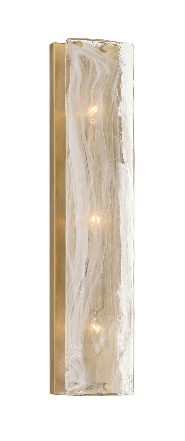 Three Light Vanity<br /><span style="color:#4AB0CE;">Entrega: 21-22 semanas en USA</span><br /><span style="color:#4AB0CE;font-size:60%;">PREGUNTE POR ENTREGA EN PANAMA</span><br />Collection: Veil<br />Finish: Legacy Brass