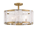 Four Light Semi Flush Mount<br /><span style="color:#4AB0CE;">Entrega: 4-10 dias en USA</span><br /><span style="color:#4AB0CE;font-size:60%;">PREGUNTE POR ENTREGA EN PANAMA</span><br />Collection: Veil<br />Finish: Legacy Brass