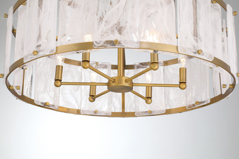 Six Light Pendant<br /><span style="color:#4AB0CE;">Entrega: 4-10 dias en USA</span><br /><span style="color:#4AB0CE;font-size:60%;">PREGUNTE POR ENTREGA EN PANAMA</span><br />Collection: Veil<br />Finish: Legacy Brass