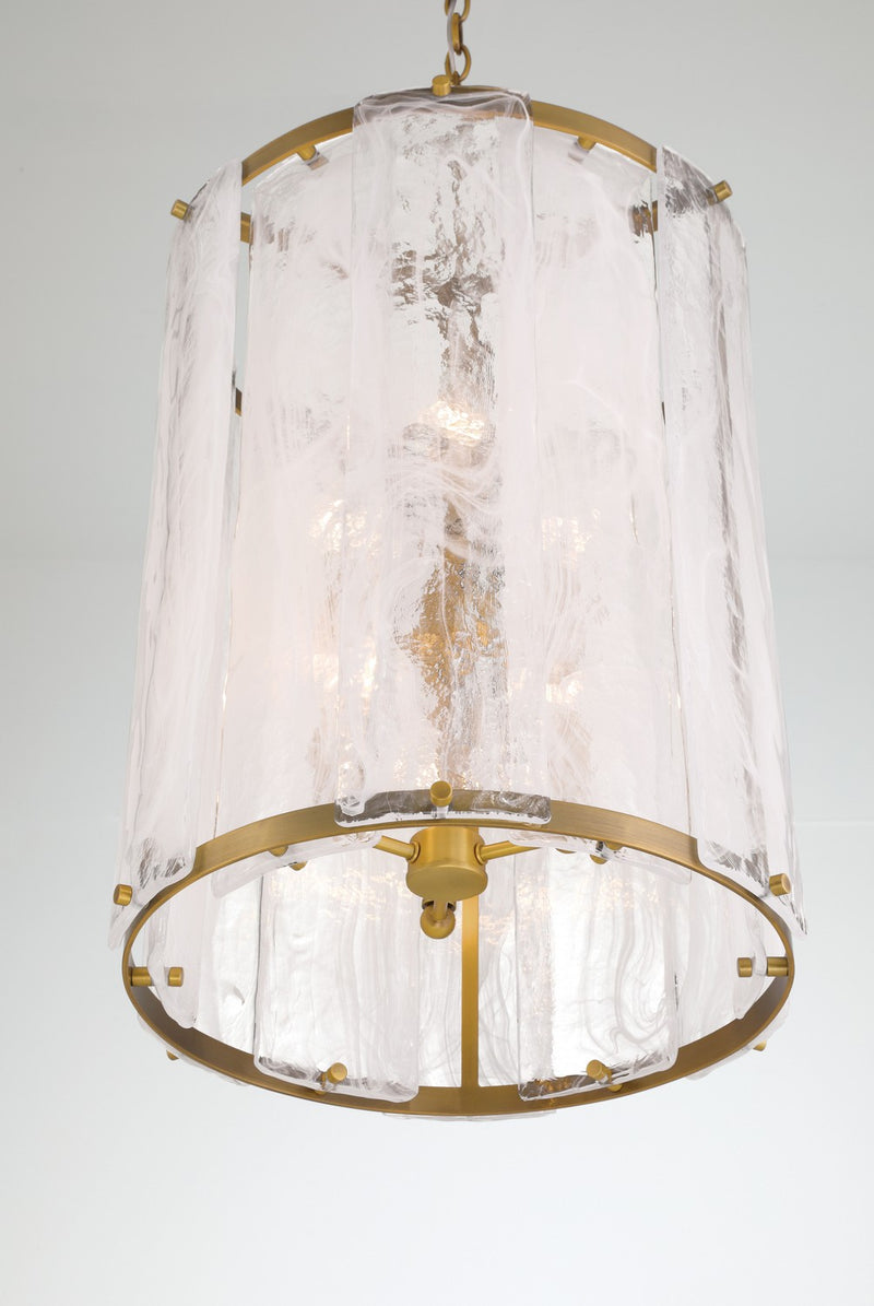 Six Light Pendant<br /><span style="color:#4AB0CE;">Entrega: 4-10 dias en USA</span><br /><span style="color:#4AB0CE;font-size:60%;">PREGUNTE POR ENTREGA EN PANAMA</span><br />Collection: Veil<br />Finish: Legacy Brass